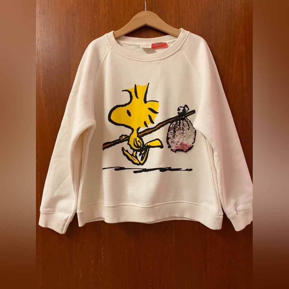 White Graphic Women Sweater